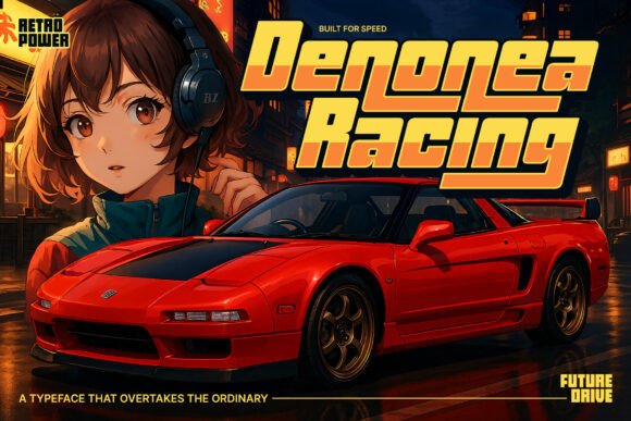 Denonea Racing: A Typeface Built for Speed and Impact