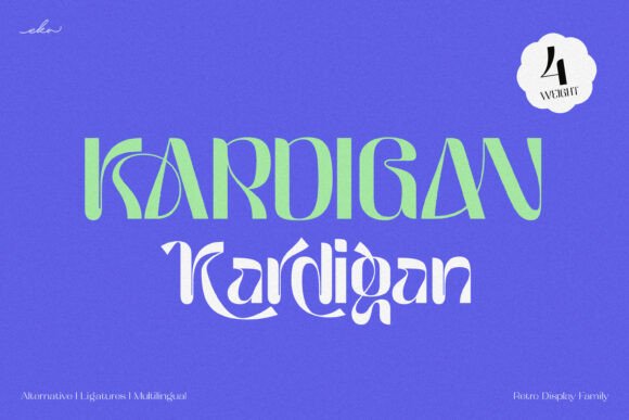 Kardigan: The Retro Display Font for Modern Design